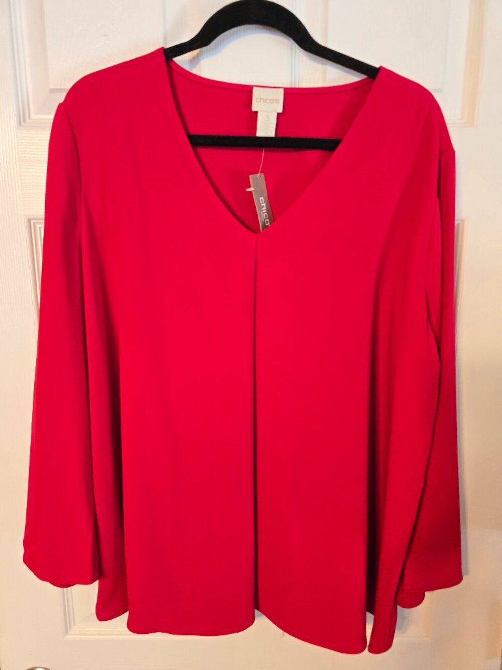 Chico's Red Long Sleeve Blouse - NWT